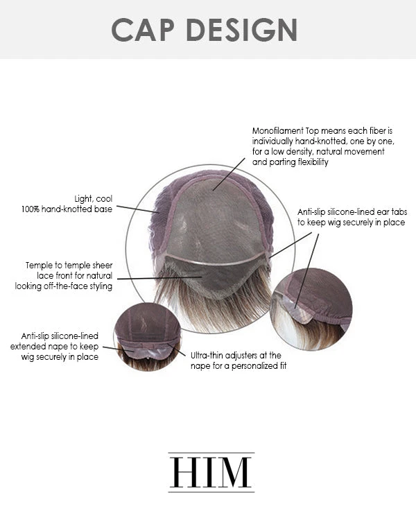 Chiseled | Average/Large Men's Lace Front & Monofilament Synthetic Wig By HIM - Image 6