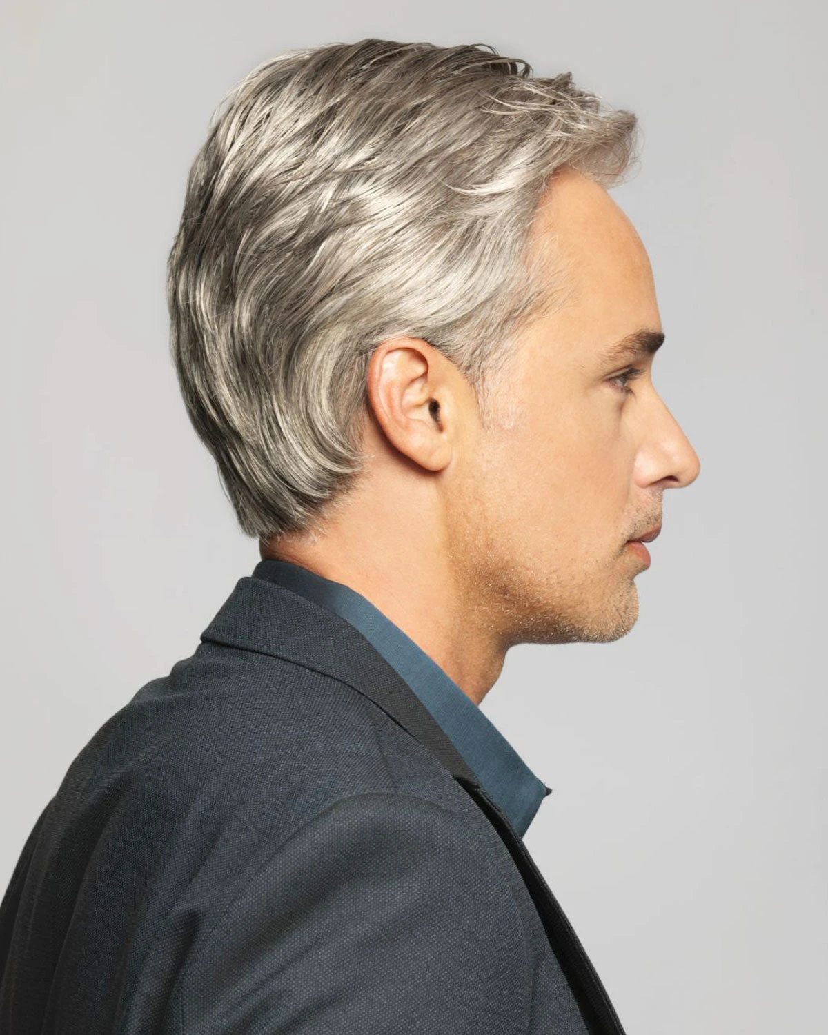 Classic | Average/Large Men's Lace Front & Monofilament Synthetic Wig By HIM - Image 2