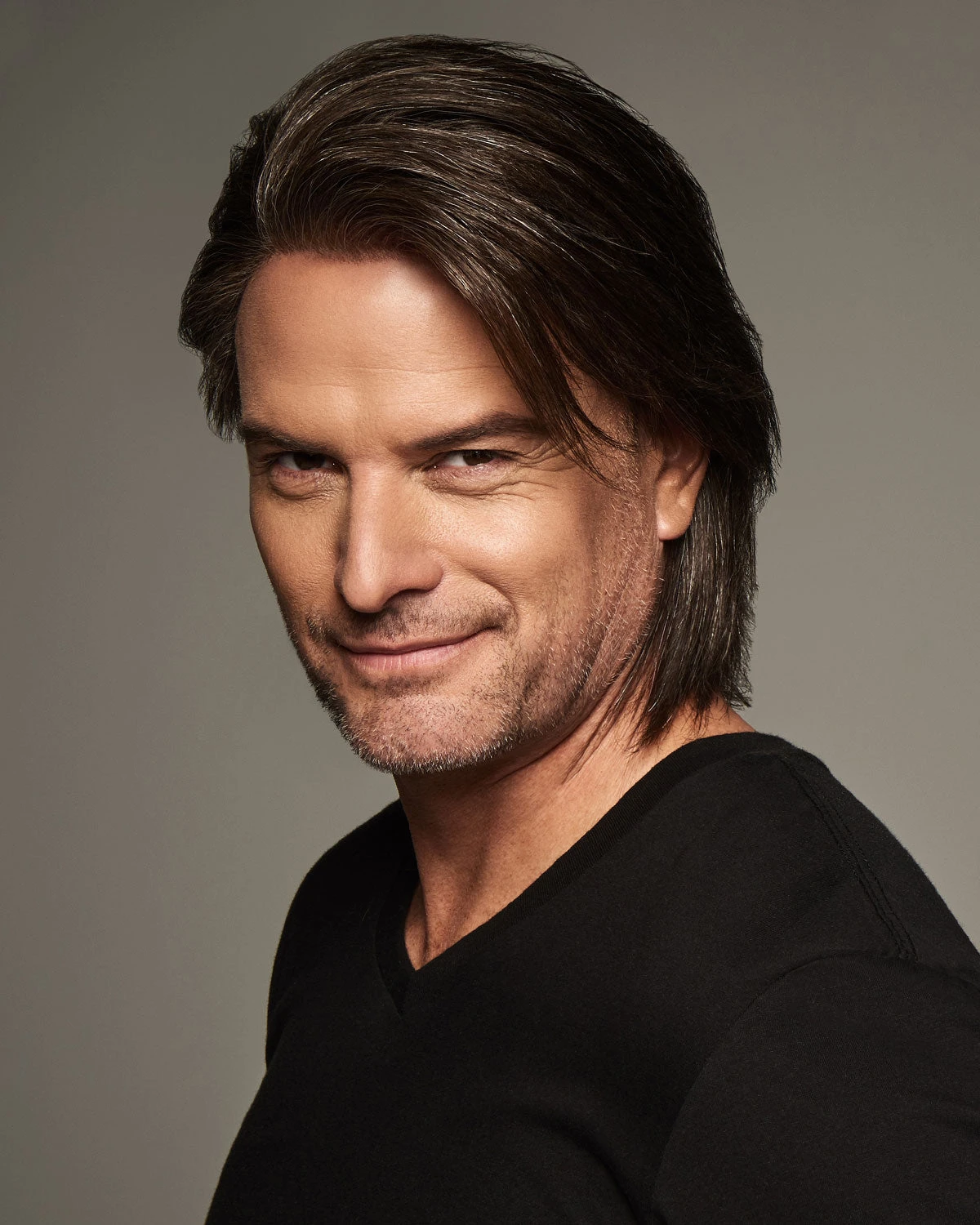 Sharp | Average/Large Men's Lace Front & Monofilament Human Hair Blend Wig By HIM - Image 9