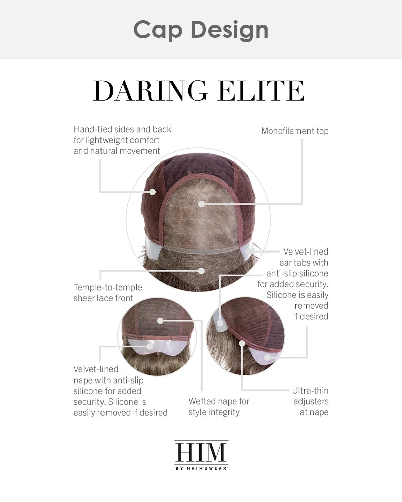 Daring Elite | Average/Large Men's Lace Front & Monofilament Top Synthetic Wig By HIM - Image 7
