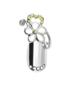 Stephen Nail Jewelry Flower (Medium-Silver)