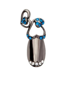 Stephen Nail Jewelry Twin Hearts (Small-Black)