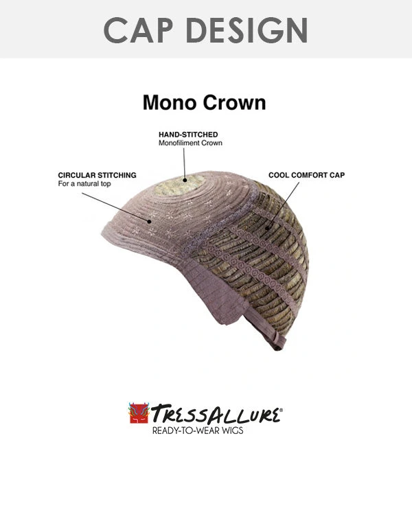 Sleek & Straight | Monofilament Crown Synthetic Wig By TressAllure - Image 4